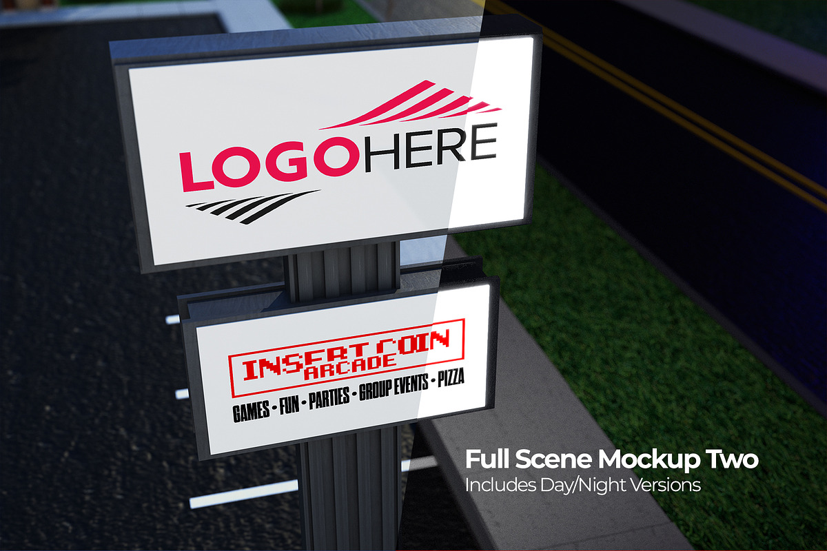 Outdoor Parking Lot Sign Mockup, a Product Mockup by IFBdesign (Photo 6 of 6)