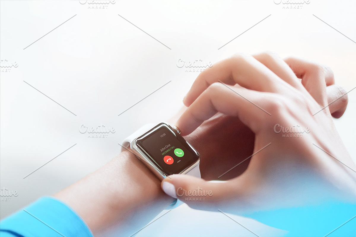 Smartwatch Mockups Bundle v1, a Wearable Device Mockup by Abstract Background (Photo 9 of 12)