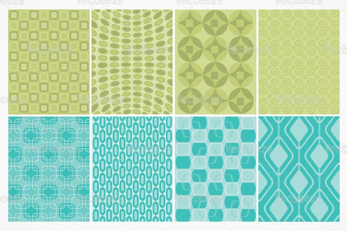 Funky Retro Vector Patterns, a Pattern Graphic by EezyPremium
