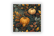 Vintage Pumpkin Botanical Pattern, a Pattern Graphic by FloridPrintables (Thumbnail 6 of 9)