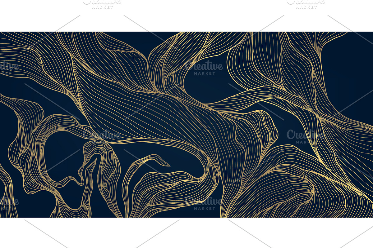 Line Art Clouds and Waves, a Pattern Graphic by Marylia (Photo 5 of 28)