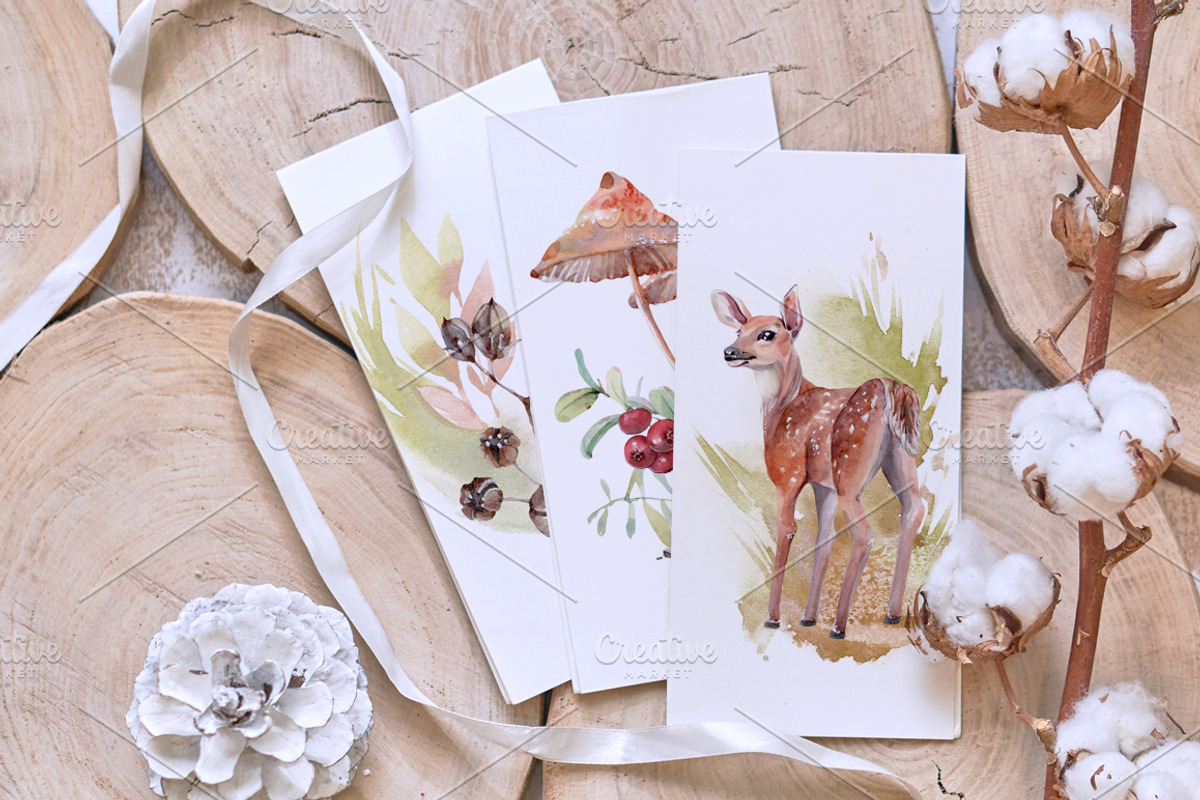 FOREST WALK Watercolor set, an Illustration by Lemaris (Photo 5 of 8)