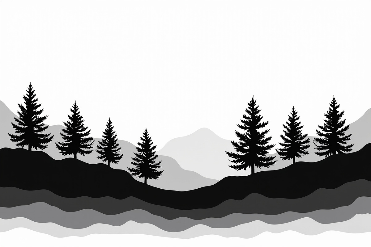 Pine Forest Silhouette Bundle, a Graphic by Creativeshirt (Photo 4 of 14)
