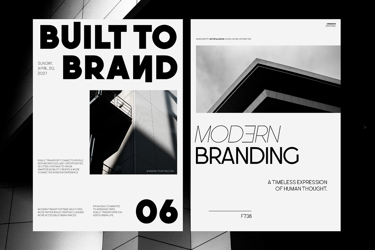 Leonardo Sans – 18 Styles, a Sans Serif Font by FactoryType Studio (Photo 6 of 10)