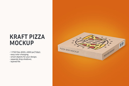 Kraft Pizza Box Mockup