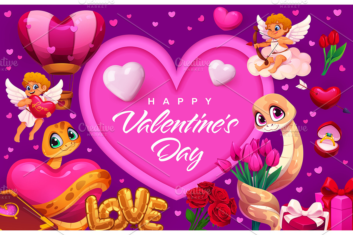 Paper cut valentine holiday banner, an Illustration by Buch&Bee (Photo 2 of 3)