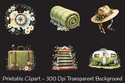 Olive Spring Travel Watercolor PNG, an Illustration by RobertsArt (Thumbnail 3 of 8)