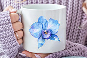 Watercolor Orchid Clipart, an Illustration by Rose Art (Thumbnail 5 of 7)