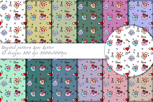 Love Letter Pattern, a Pattern Graphic by ArtOfSoul
