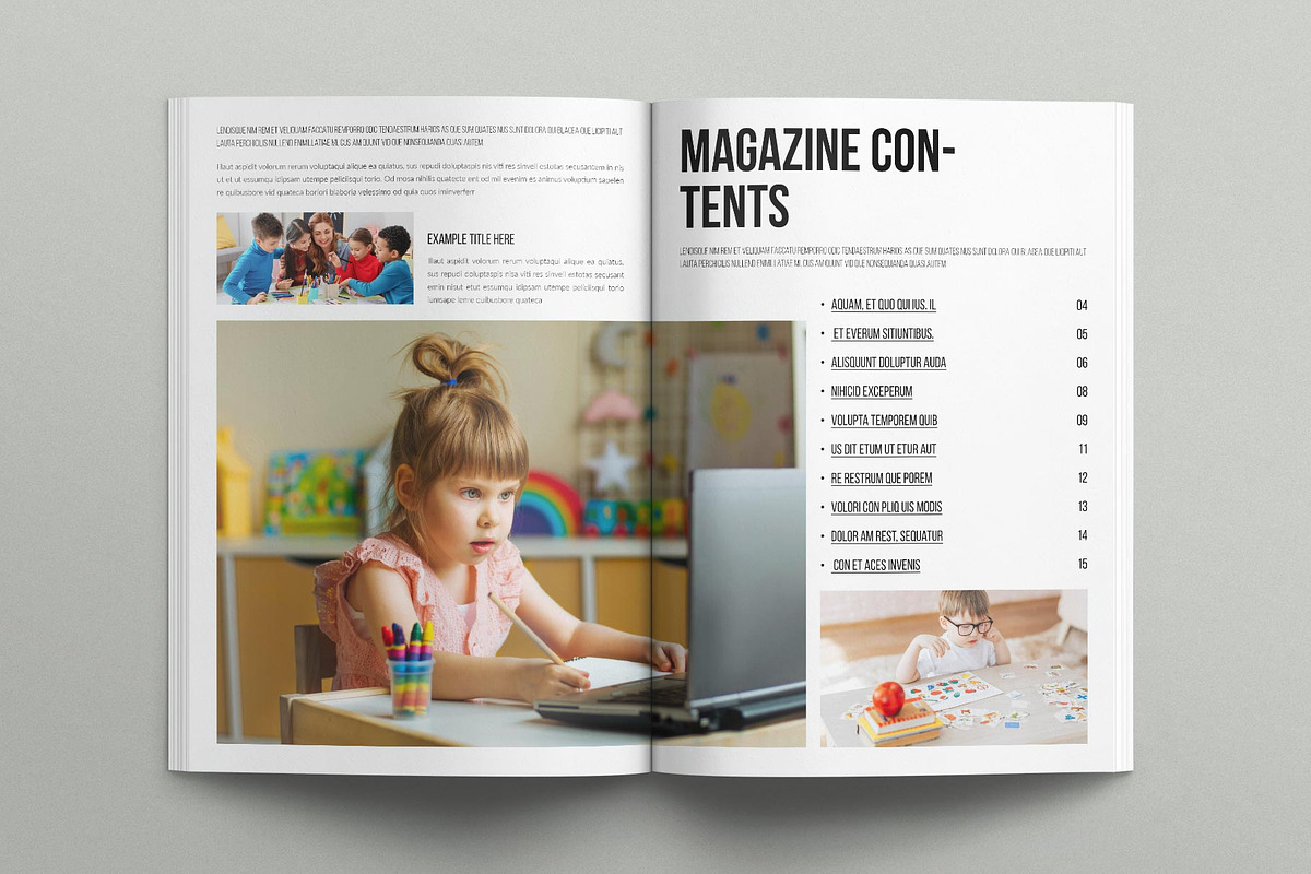 Kids Magazine Template, a Magazine Template by E-Type (Photo 2 of 7)