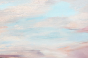 Abstract pastel painting showing soft brushstrokes of blue, pink, an Illustration by Studio ANNA