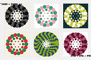 Colorful Dotted Circular Pattern Set, a Pattern Graphic by Gfx Expert Team (Thumbnail 3 of 3)