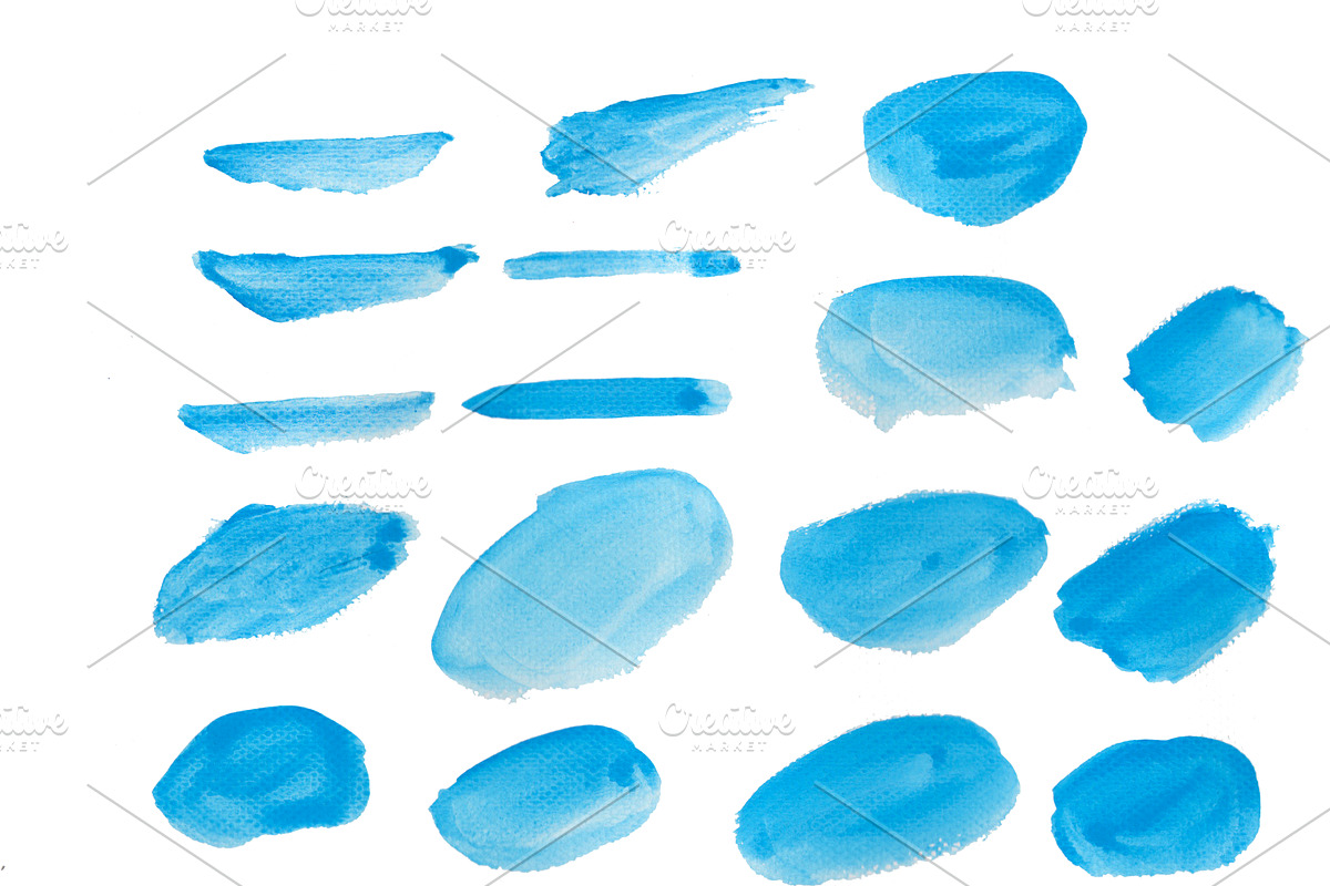 44 Water Color Brushes for Photoshop, a Brush Add-On by PeoGeo Creative (Photo 3 of 9)