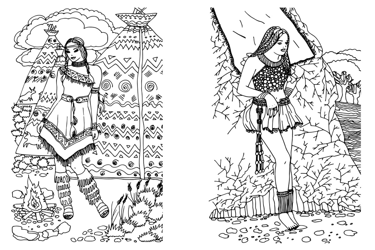 Women of the world Coloring Book, an Illustration by ivanushka-art (Photo 2 of 6)