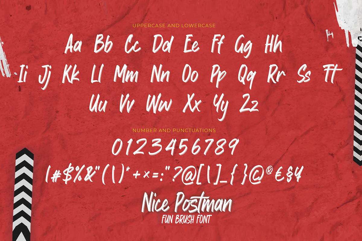 Nice Postman - Fun Brush Font, a Font by Gassstype (Photo 6 of 8)