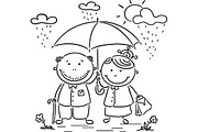 Outline cartoon kids illustration, an Illustration by Bubert Art (Thumbnail 9 of 33)