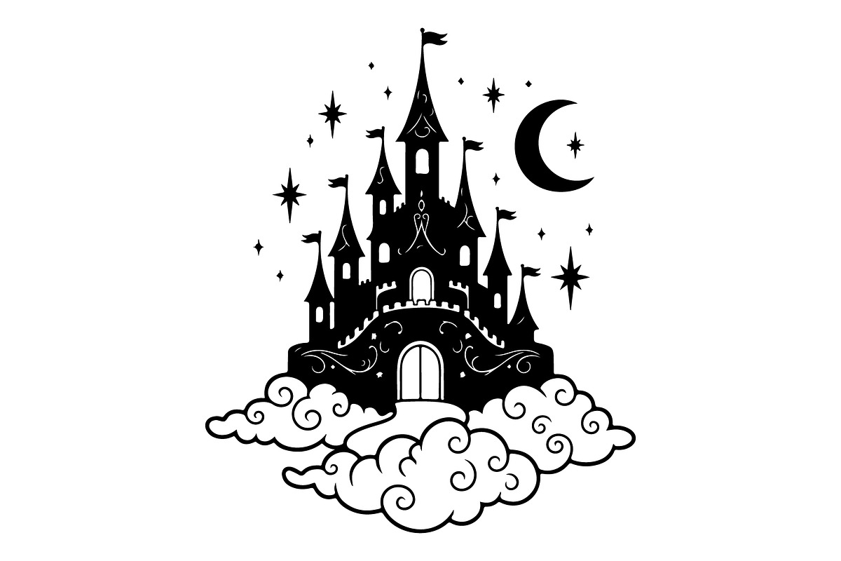 Fantasy Castle Cloud Moon Bundle, an Object Illustration by Gaye Art (Photo 16 of 30)