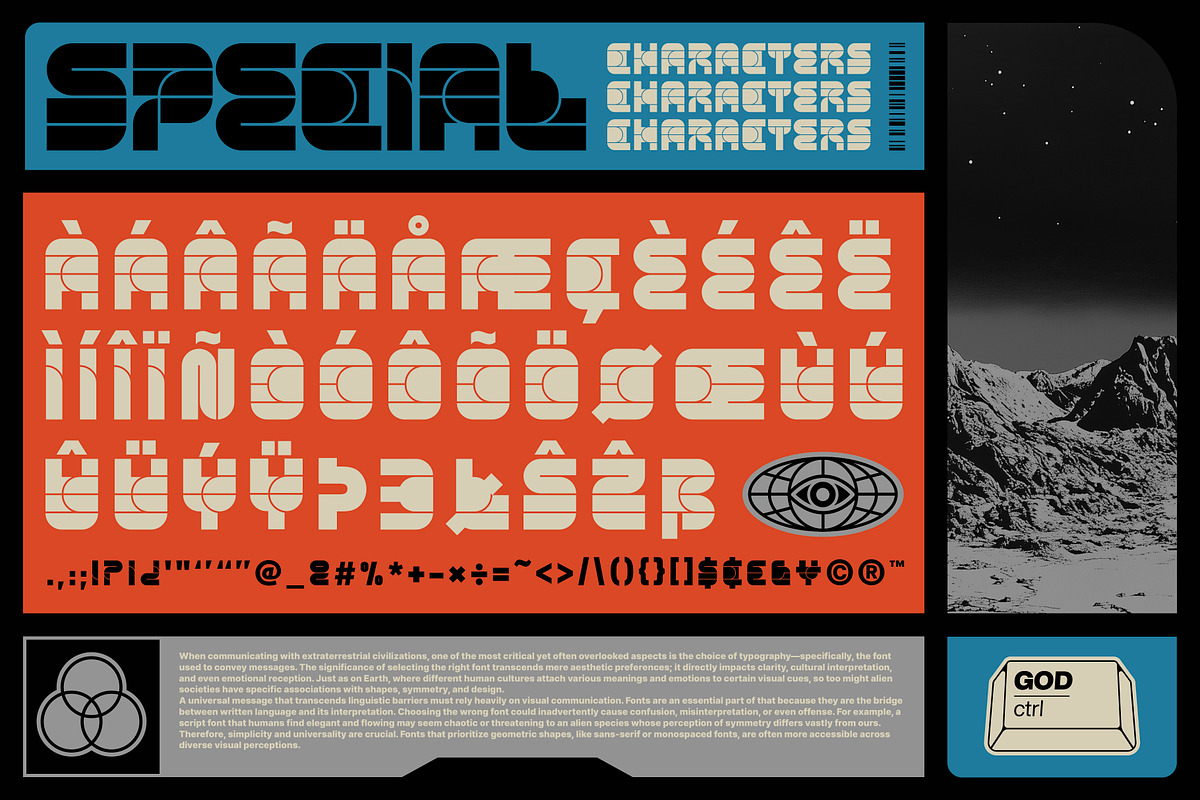Orioner Display Typeface, a Sans Serif Font by God Control (Photo 8 of 8)