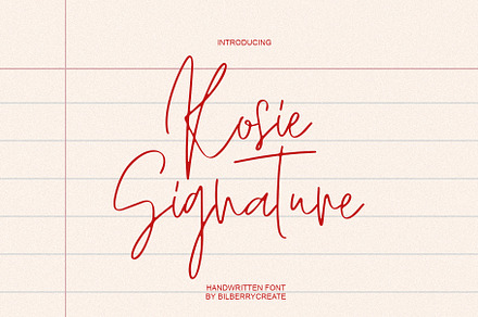 Rosie Signature handwritten font!