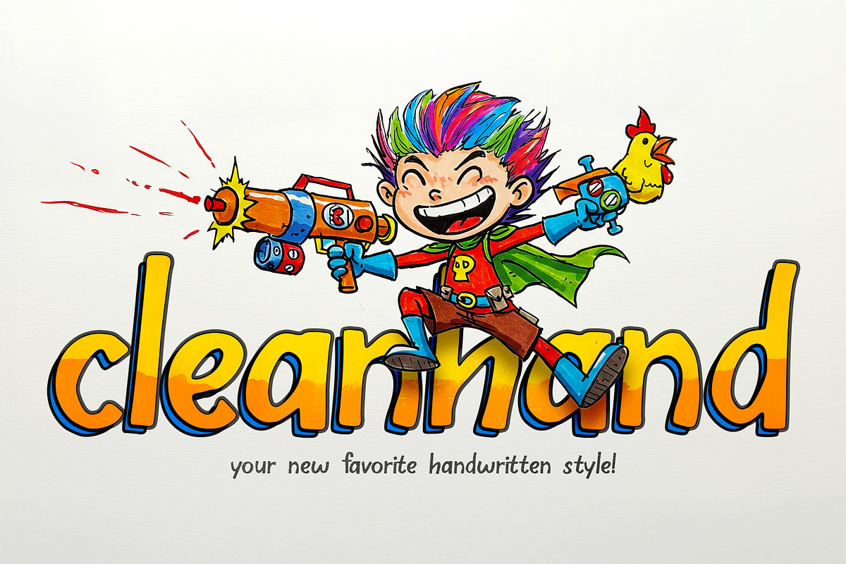 SK Clean Hand, a Font by Salih Kizilkaya (Photo 2 of 6)