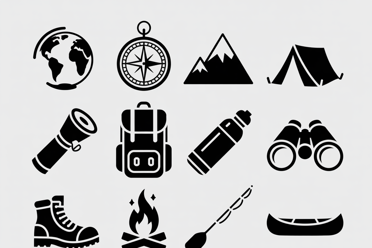 Night Camping Elements Set Vector, an Illustration by Amazin_art (Photo 2 of 4)
