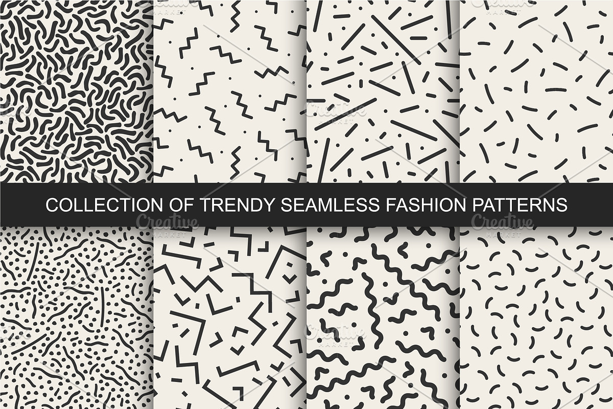 Trendy seamless retro patterns 80s, a Pattern Graphic by ExpressShop (Photo 1 of 13)