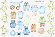 Baby Boy Watercolor Clipart, an Object Illustration by BarvArt (Thumbnail 2 of 6)