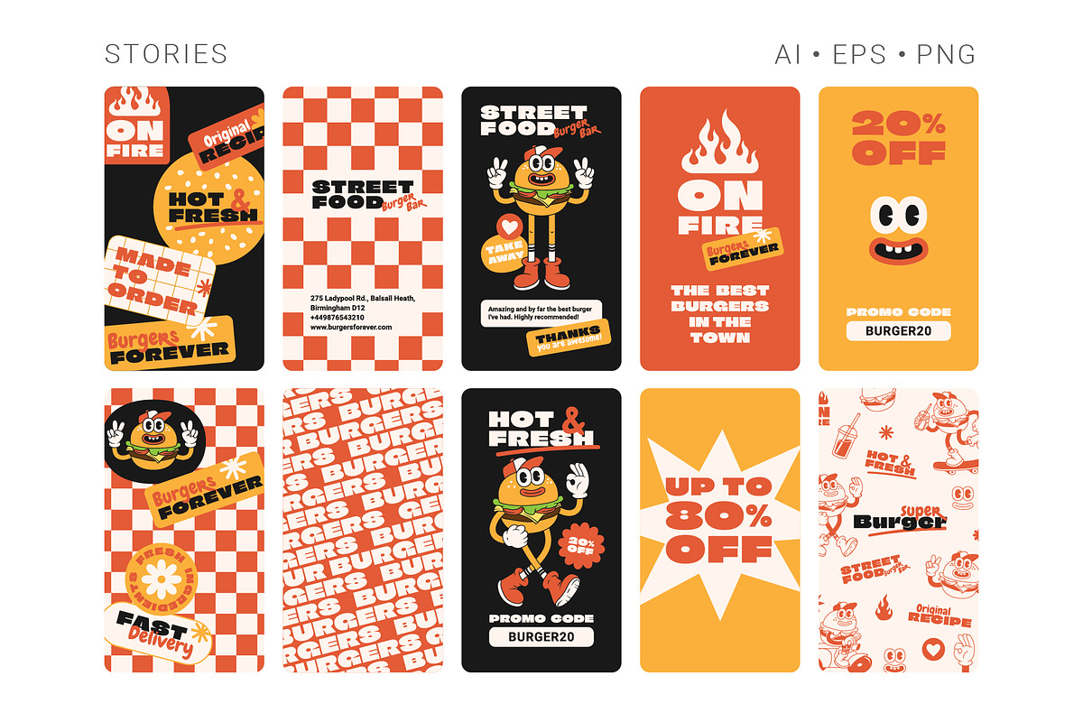 Super Burger Collection, a Background Graphic by Martyshova (Photo 20 of 22)