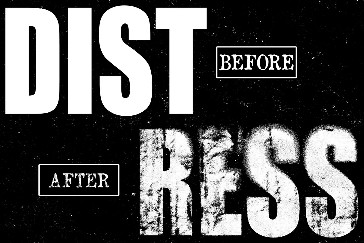 Distress Text Effect PSD Editable
