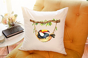 Watercolor Cute Funny Birds Clipart, an Illustration by Sublimation Artist (Thumbnail 6 of 6)