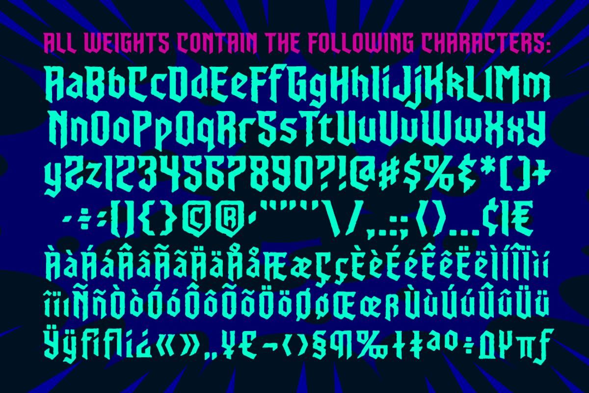Dusk Till Dawn - creepy vampire font preview 3