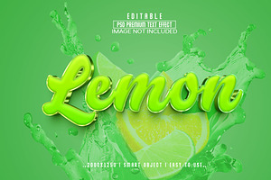 Lemon 3D Editable Psd Text Effect