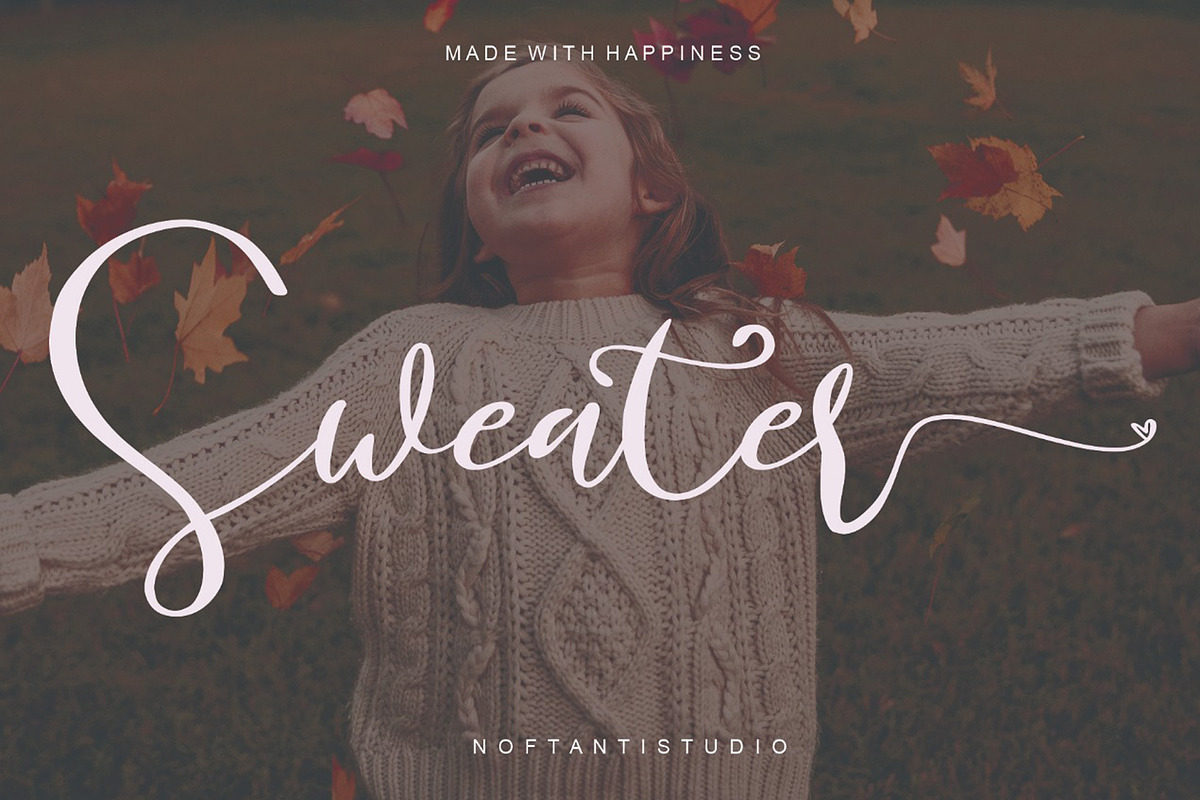 Sweater  Cutes Script Font, a Script Font by Aldedesign (Photo 1 of 7)