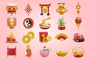 3D Chinese Cultural Illustration, an Object 3D Model by SLAB! Design (Thumbnail 4 of 4)