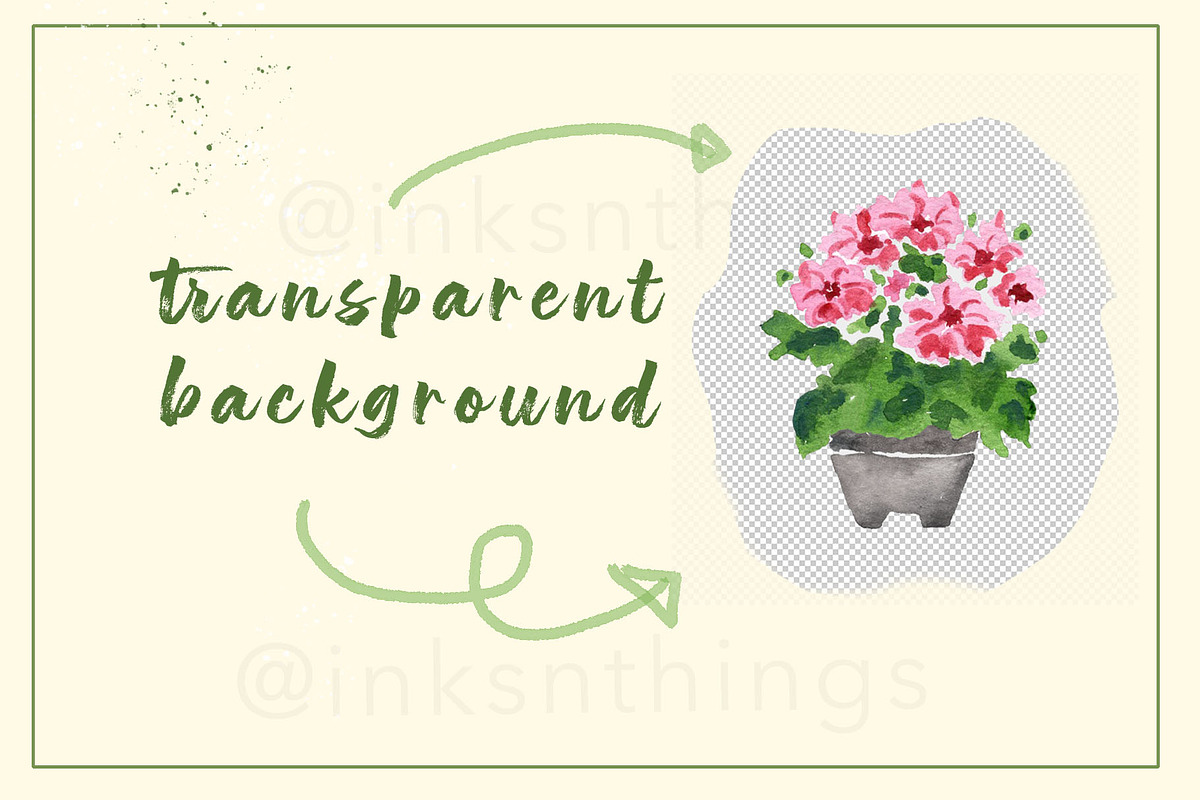 Watercolor Garden Pot Plants, an Illustration by Inksnthings (Photo 5 of 6)