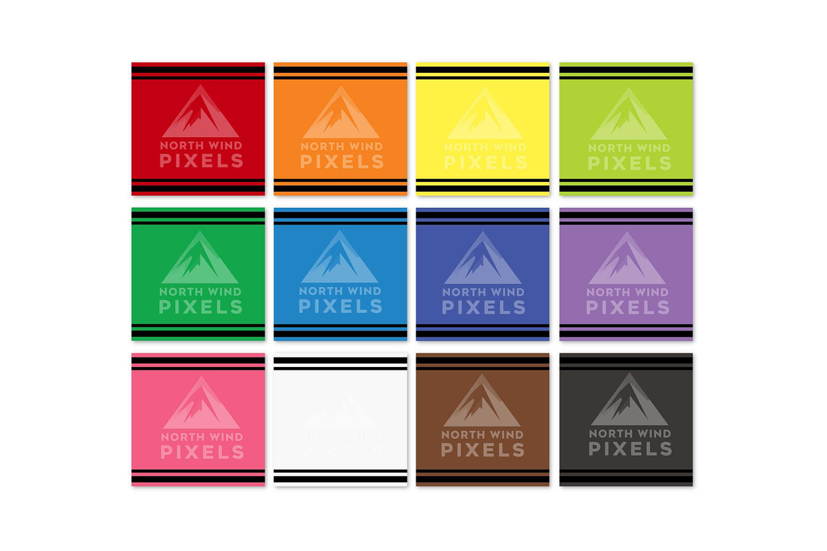 12 Crayon Label Digital Papers, a Background Graphic by NorthWindPixels (Photo 2 of 4)