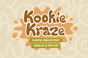 Kookie Kraze - Playful Display Font, a Handwritten Font by Littlehand (Thumbnail 1 of 10)