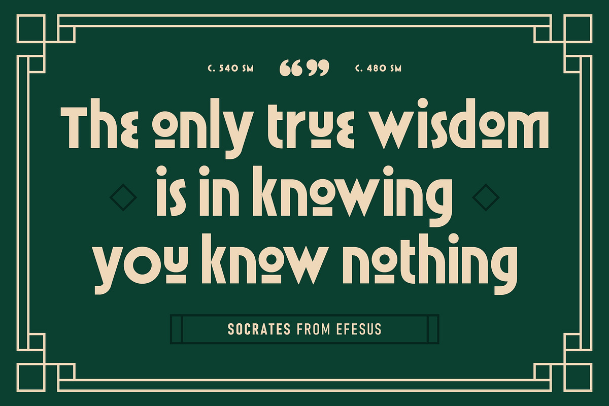 Mesathor – Modern Art Deco Font, a Sans Serif Font by Typia Nesia (Photo 5 of 12)