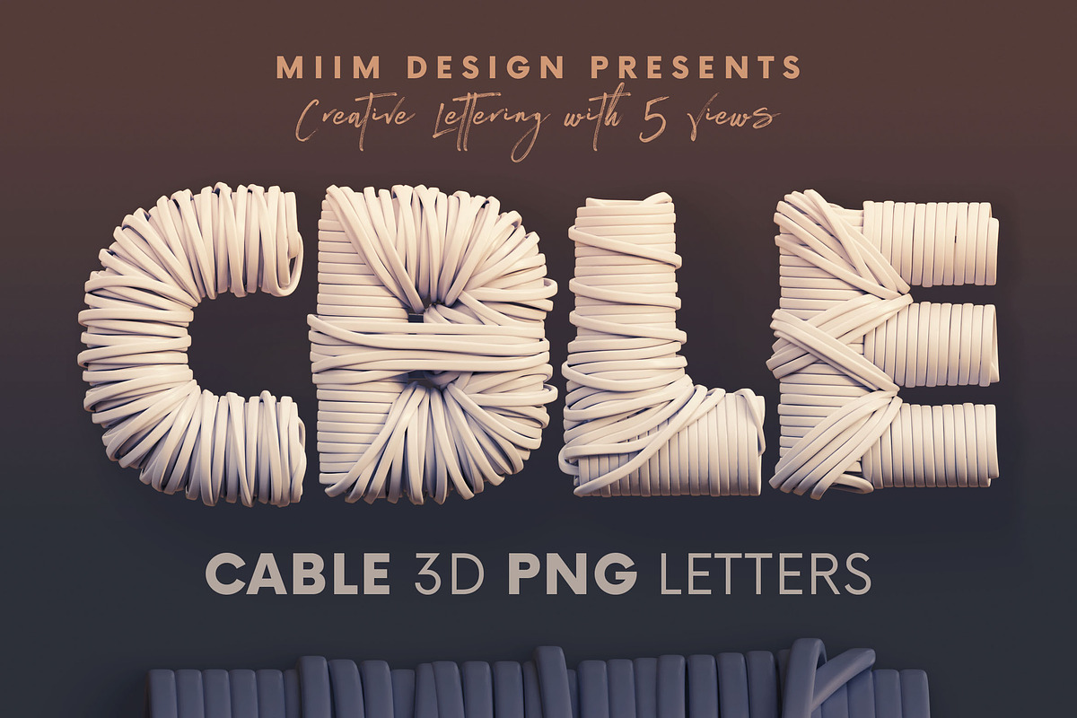 Cable - 3D Lettering, a Graphic by MIIM (Photo 2 of 8)