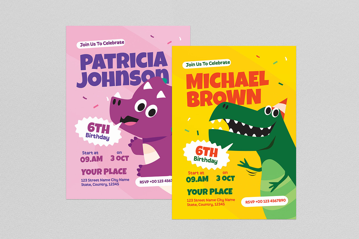 Kids Birthday Party Invitation, an Invitation Template by graphicook (Photo 1 of 3)