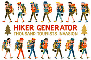 Hiker Generator, a Person Illustration by Agor2012 shop (Thumbnail 2 of 6)
