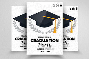 Graduation Announcement Flyer, a Flyer Template by Design Up