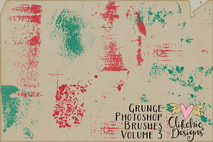 Grunge Texture Photoshop Brushes V3