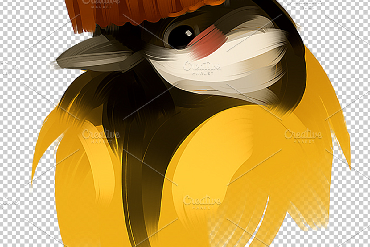 Birds in winter hats, an Animal Illustration by Ira Cvetnaya (Photo 8 of 8)