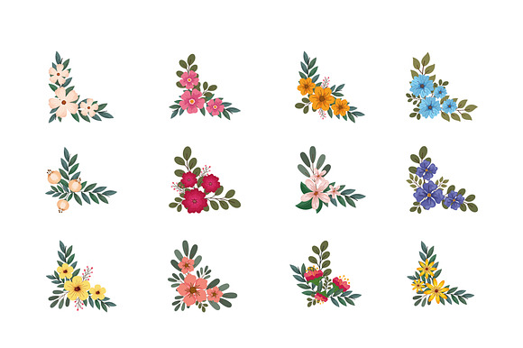 Floral Frame Illustration Set preview 2
