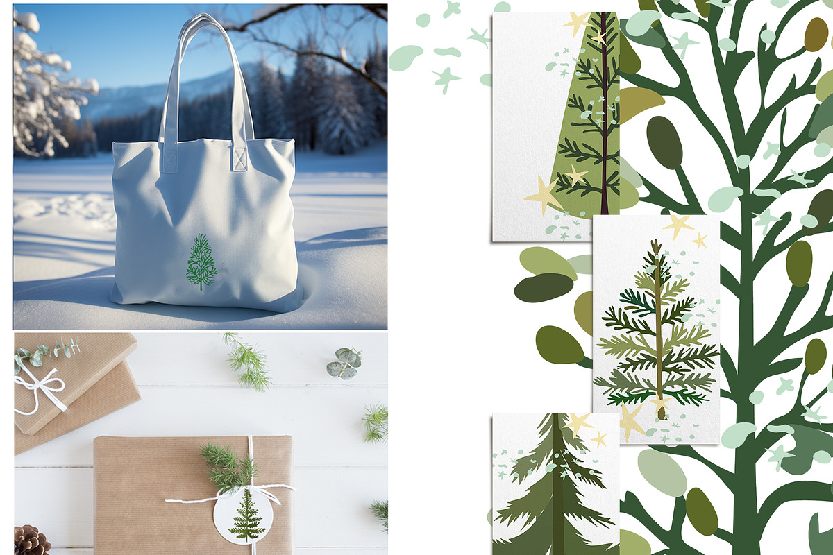 Christmas tree, Boho Christmas tree, an Illustration by Usis (Photo 4 of 6)