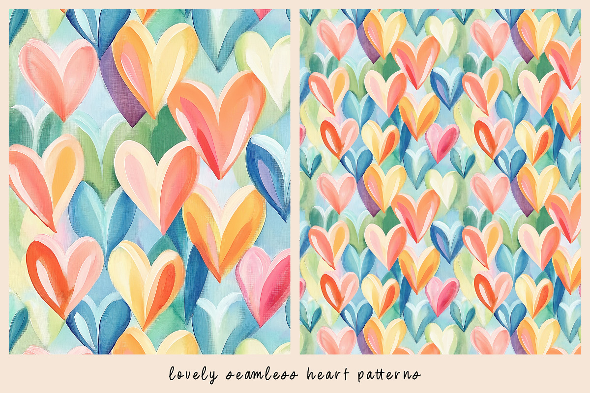 12 Lovely Seamless Heart Patterns, a Pattern Graphic by DesignRocket (Photo 12 of 13)