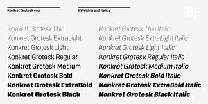 BF Konkret Grotesk Pro