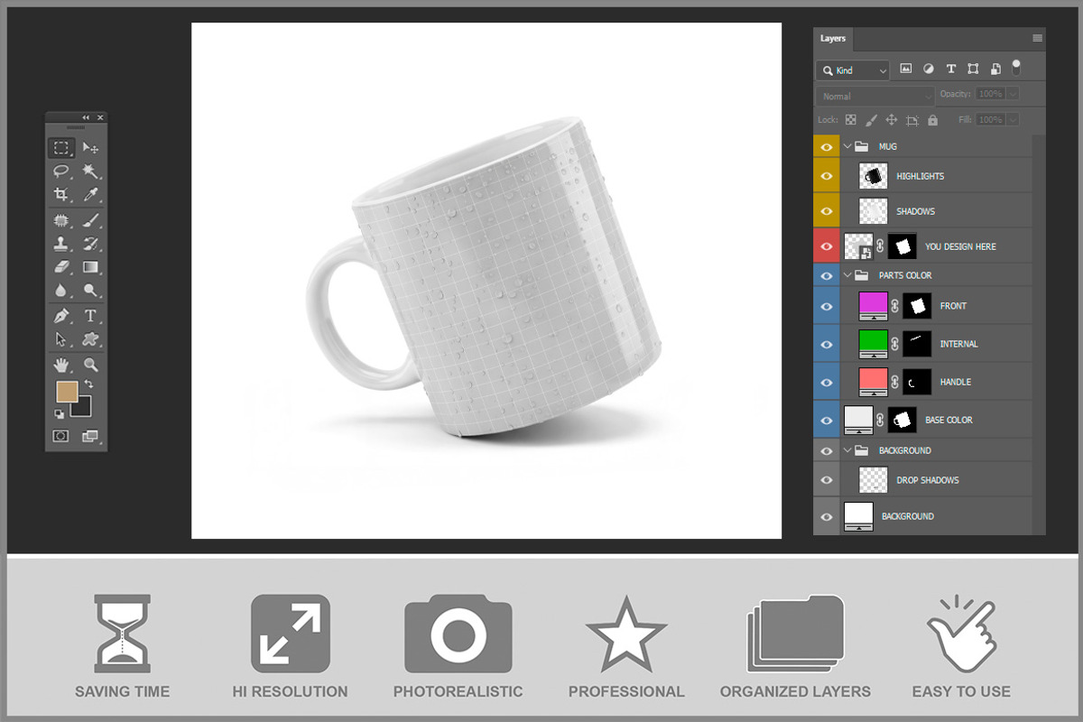 Iced Mug Mockup PSD, an Advertising Mockup by Bruno's Shop (Photo 3 of 4)