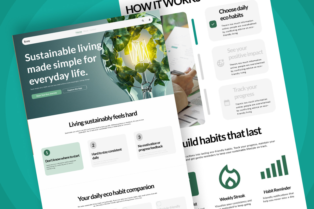 Ecozy Sustainable Habits Landing, a Landing Page Template by productype1 (Photo 5 of 5)